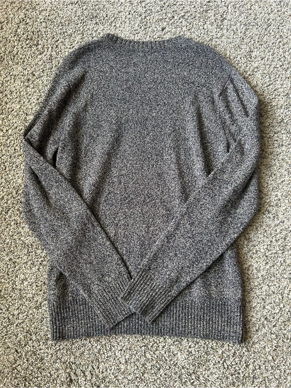 J.Crew Marled Charcoal Crewneck Sweater - Men's Medium Tall